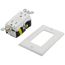 15A, Self Test, Tamper-Resistant AFCI Duplex Receptacle w/ LED Indicator Light & Wallplate (120V) - White