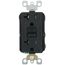 20A, Self Test, Tamper-Resistant AFCI Duplex Receptacle w/ LED Indicator Light & Wallplate (120V) - Black