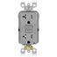 20A, Self Test, Tamper-Resistant AFCI Duplex Receptacle w/ LED Indicator Light & Wallplate (120V) - Gray