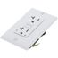 20A, Self Test, Tamper-Resistant AFCI Duplex Receptacle w/ LED Indicator Light & Wallplate (120V) - White
