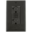 20A, Self Test, Tamper-Resistant AFCI Duplex Receptacle w/ LED Indicator Light & Wallplate (120V) - Brown