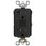 20A, Self Test, Tamper-Resistant AFCI Duplex Receptacle w/ LED Indicator Light & Wallplate (120V) - Brown