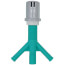Dual Air Gap for Double Drawer Dishwasher w/ Skirted Cap, Two 5/8" OD Inlets and 7/8" OD Outlet