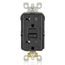 20A, Self Test, Tamper-Resistant Dual-Function AFCI/GFCI Outlet w/ LED Indicator Light (125V) - Black