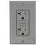 20A, Self Test, Tamper-Resistant Dual-Function AFCI/GFCI Outlet w/ LED Indicator Light (125V) - Gray