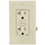 20A, Self Test, Tamper-Resistant Dual-Function AFCI/GFCI Outlet w/ LED Indicator Light (125V) - Light Almond