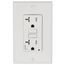 SmartlockPro Tamper Resistant AFCI/GFCI Duplex Receptacle w/ Wall Plate  - White (125V)