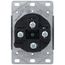 Single Flush Mount Power Dryer Device Receptacle, 30A, 3P, 4W, Grounding - Black (125/250V)