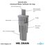 Mr Drain Universal Air Gap for Water Softener and Filters w/ 1/2" OD or 5/8" ID Inlet