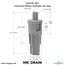 Mr Drain Universal Air Gap for Water Softener and Filters w/ 1/2" OD or 5/8" ID Inlet