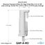 Reverse Osmosis Filter Air Gap, Bottom Entry w/ 1/4" Inlet Ports and 3/8" Outlet (1/2 GPM)