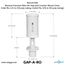 Reverse Osmosis Filter Air Gap w/ Counter Mount Cover, 1/4" Inlet Ports and 3/8" Outlet (1/2 GPM)