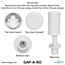 Reverse Osmosis Filter Air Gap w/ Counter Mount Cover, 1/4" Inlet Ports and 3/8" Outlet (1/2 GPM)