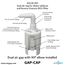 Dual Air Gap for Water Softener and Reverse Osmosis w/ 1/2" OD to 5/8" ID Tubing Inlet