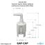 Dual Air Gap for Water Softener and Reverse Osmosis w/ 1/2" OD to 5/8" ID Tubing Inlet