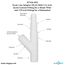 Drain Line Adapter, 1/4" Push In Inlet for Reverse Osmosis Water Filter and 7/8" Inlet for Dishwasher