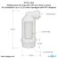 Air Gap For Water Softener and Water Filter w/ PVC Trap Adapter,  3/8" Push-In Inlet