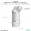Air Gap For Water Softener and Water Filter w/ ABS Trap Adapter, 1/2" Push-In Inlet