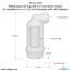 Air Gap For Water Softener and Water Filter w/ ABS Trap Adapter, 1/2" Push-In Inlet