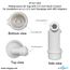 Air Gap For Water Softener and Water Filter w/ ABS Trap Adapter, 1/2" Push-In Inlet