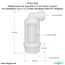 Air Gap For Water Softener and Water Filter w/ PVC Trap Adapter, 1/2" Push-In Inlet