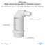 Air Gap For Water Softener and Water Filter w/ ABS Trap Adapter, 1/2" Barb Insert Inlet