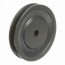 1 Groove Finished Bore Sheave, A, 4L Belt w/ 1/2" Bore, 4.45" O.D.