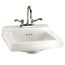 Comrade Wall-Hung Sink w/ 4" Centerset, for Concealed Arms (White)