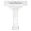 Town Square S 8" Widespread Pedestal Sink Top and Leg Combination (White)