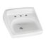 Lucerne Wall-Hung Less Overflow Sink w/ 8 " Centers (White)