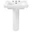Boulevard 8" Widespread Pedestal Sink Top and Leg Combination (White)