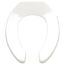 Commercial Heavy Duty Open Front Elongated Toilet Seat (White)