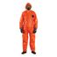 AlphaTec 4000 Model 111 Disposable Chemical Resistant Coveralls w/ Hood & Double Zipper, Orange, Small