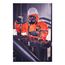 AlphaTec 4000 Model 111 Disposable Chemical Resistant Coveralls w/ Hood & Double Zipper, Orange, Small