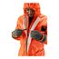 AlphaTec 4000 Model 111 Disposable Chemical Resistant Coveralls w/ Hood & Double Zipper, Orange, Small