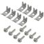 Metal Retainer Clips (4) and Screws (4), 8 Pack