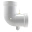 3" PVC 90-Degree Elbow w/ Drain, AP16036
