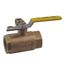 2" Threaded Bronze 2 Piece Standard Port Locking Ball Valve, 7510801