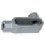 Form 7, 1-1/2" Threaded LR Type Rigid Conduit Body - Graylon Iron