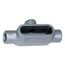 Form 7, 1-1/2" Threaded T Type Rigid Conduit Body - Aluminum