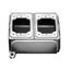 6.94" x 5" x 2.69" 2-Gang FDB Malleable Iron Device Box