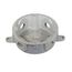 4.5" Dia., 3/4" Hub, 4 Outlet, JBDx Malleable Iron Round Conduit Outlet Box w/ Mounting Lugs