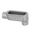Form 35, 1" Rigid Threaded T Type Malleable Iron Conduit Body