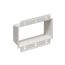3-Gang Electrical Outlet Box Extender w/ Larger Flange (White)