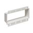 4-Gang Electrical Outlet Box Extender w/ Larger Flange (White)