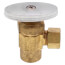 1/2" Sweat x 3/8" OD Comp. Multi Turn Angle Valve, Lead Free (Rough Brass)