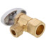 1/2" Nom Compression (5/8" OD) x 3/8" OD Compression Multi Turn Angle Stop, Lead Free (Rough Brass)