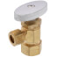 1/2" Nom Compression (5/8" OD) x 3/8" OD Compression Multi Turn Angle Stop, Lead Free (Rough Brass)