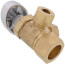 1/2" Nom Compression (5/8" OD) x 3/8" OD Compression x 3/8" OD Compression Multi Turn Dual Angle Stop Valve, Lead Free (Rough Brass)