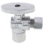 1/2" Sweat x 3/8" OD Comp. 1/4 Turn Angle Stop Valve, Lead Free (Chrome)